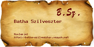 Batha Szilveszter névjegykártya